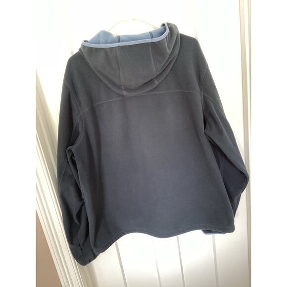 L.L. Bean Men’s Fleece Polartec Hooded Zip-Up Sweater Hiking Outdoor Navy SZ XL - Picture 5 of 11